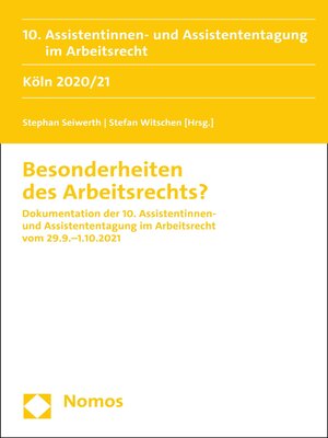 cover image of Besonderheiten des Arbeitsrechts?